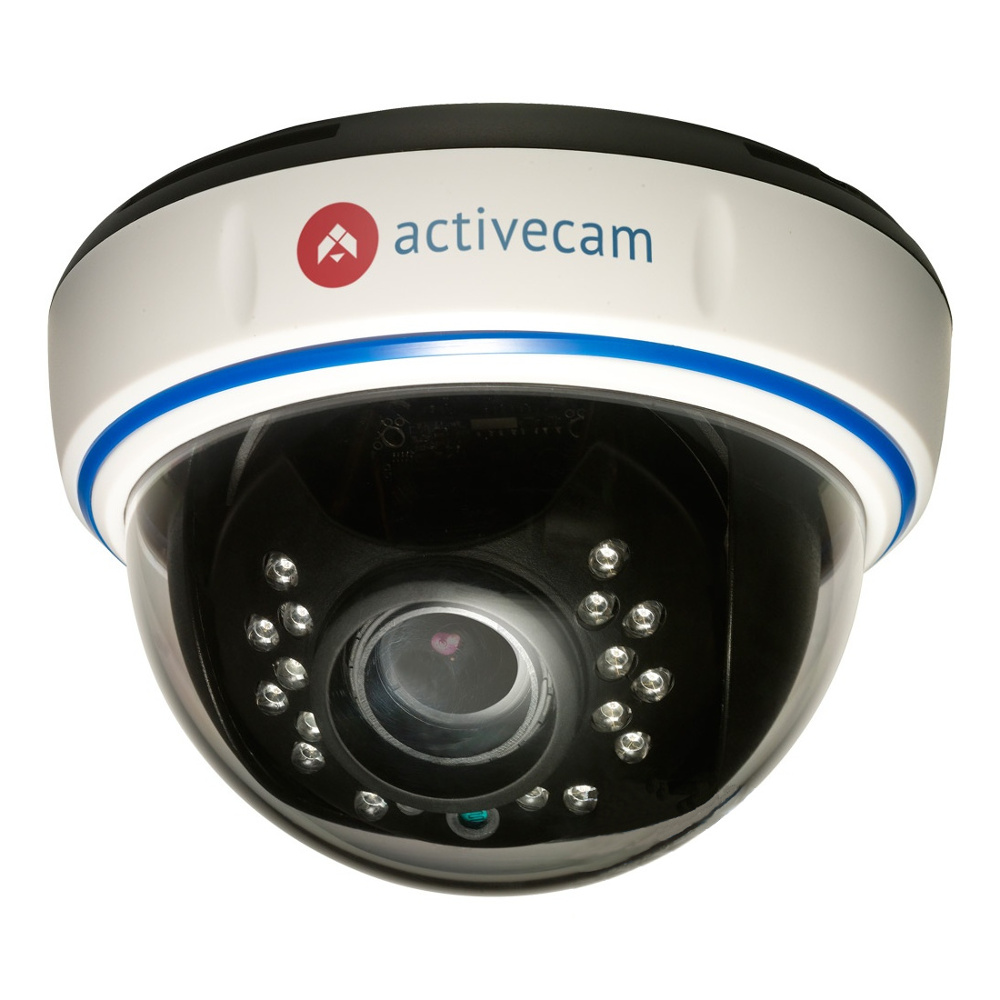 Видеокамера ActiveCam AC-D3023IR2 v2 Купольная, 2Мп, f=2,8-12мм