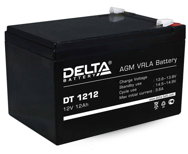 Аккумулятор Delta DT 1212 (12 А/ч 12 V)