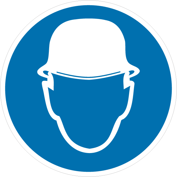М02 Знак: "Работать в защитной каске (шлеме)