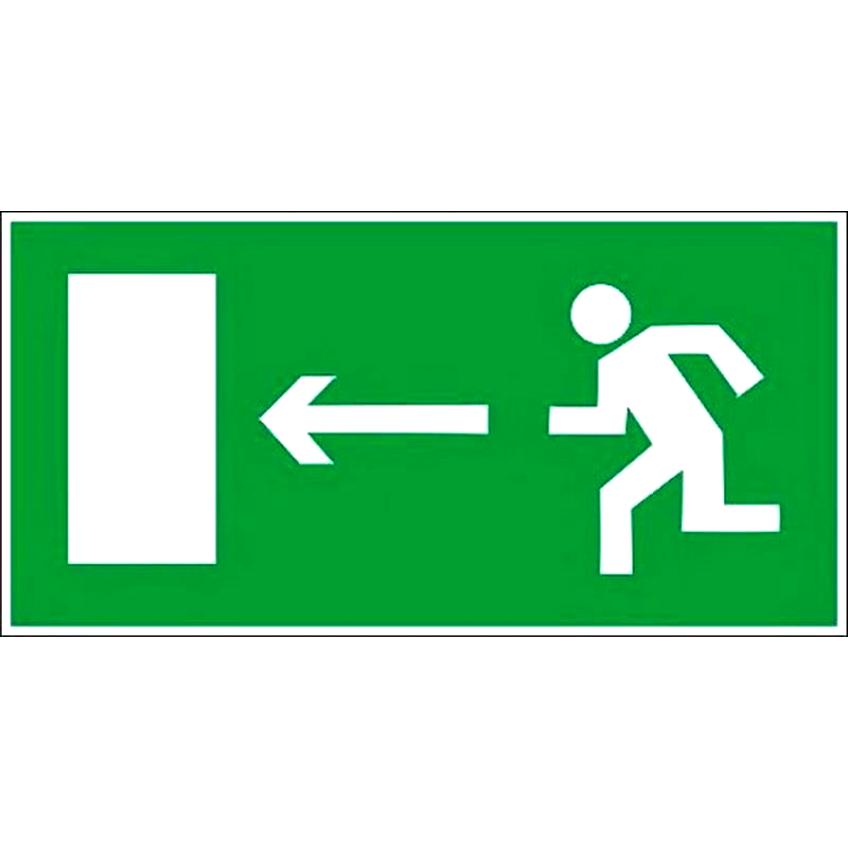 Знак Е04  Направление к эвакуационному выходу налево