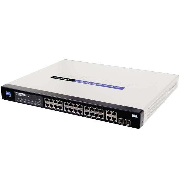 Коммутатор Cisco SRW224G4P-K9-EU, управления,24порта
